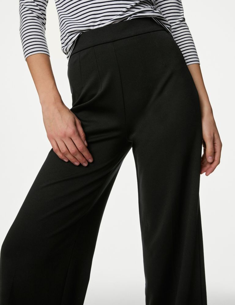Jersey Wide Leg Trousers with Stretch 3 of 6