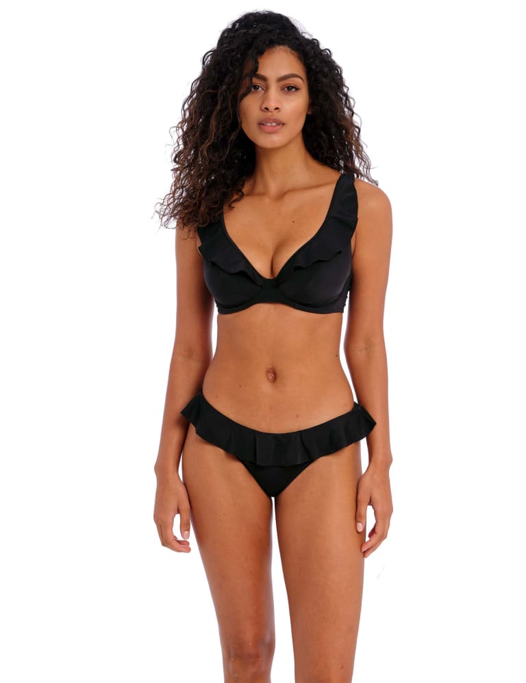 We Are We Wear ECO DAWN HIGH WAIST TIE SIDE BRAZILIAN - Bikini bottoms -  black 