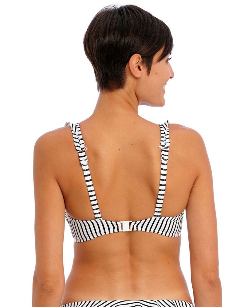 Jewel Cove Printed Wired Plunge Bikini Top, Freya