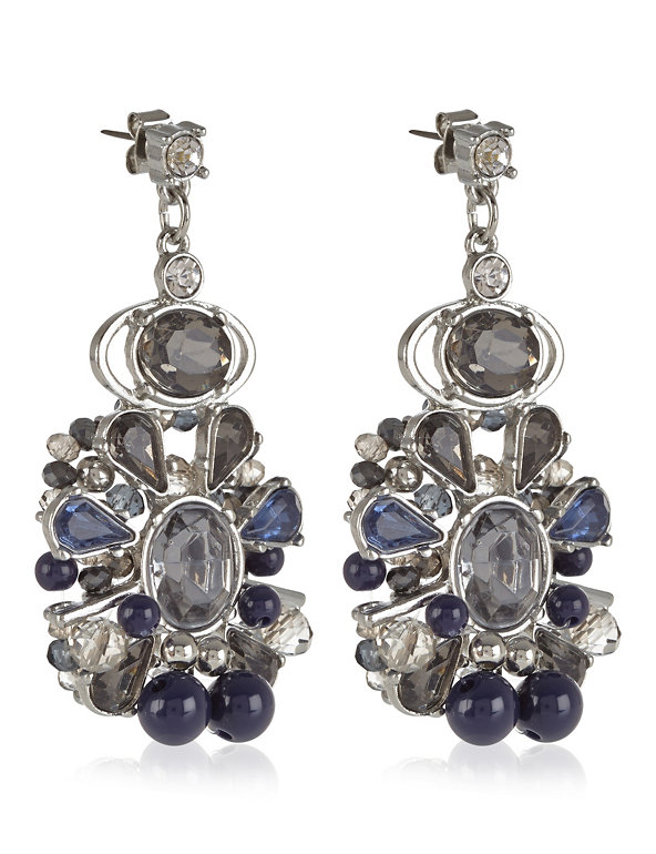 Jewel Diamanté Drop Earrings Image 1 of 1