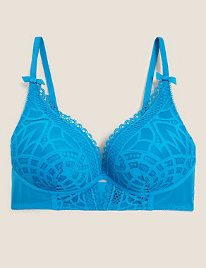 Joy Lace Padded Non Wired Plunge Bra A-E Image 2 of 8