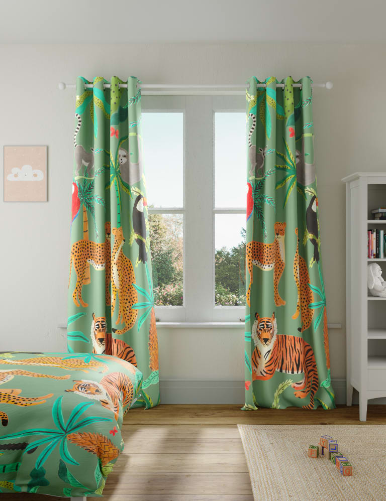 Jungle Eyelet Blackout Kids' Curtains 3 of 6