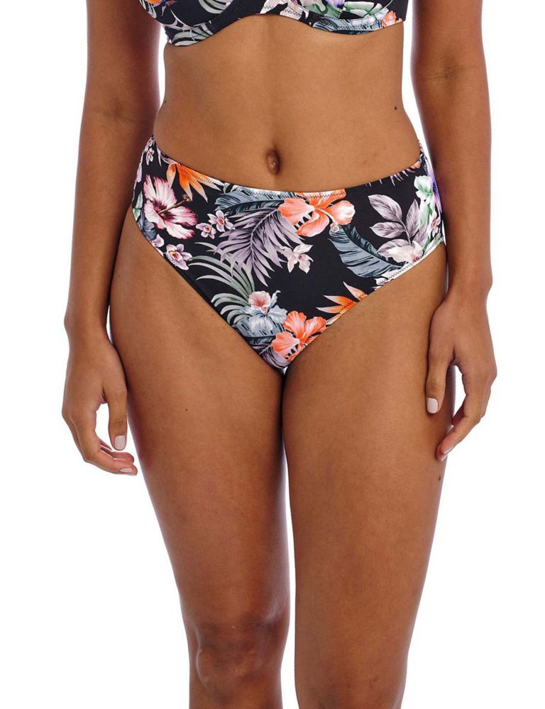 Super High Waist Bikini Bottom, Bermudes Floral Bouquet