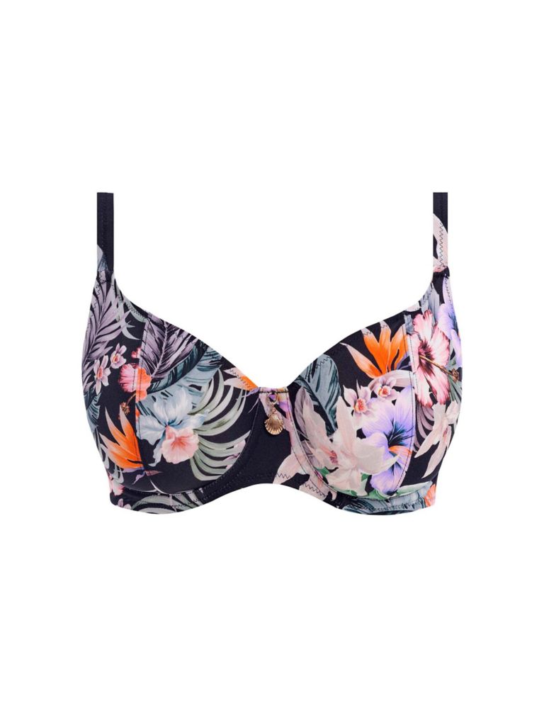 Kamala Bay Floral Wired Plunge Bikini Top 2 of 5