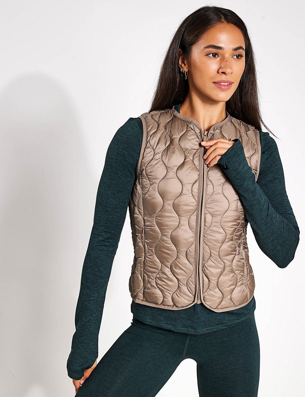 Kenal Quilted Collarless Gilet 1 of 5