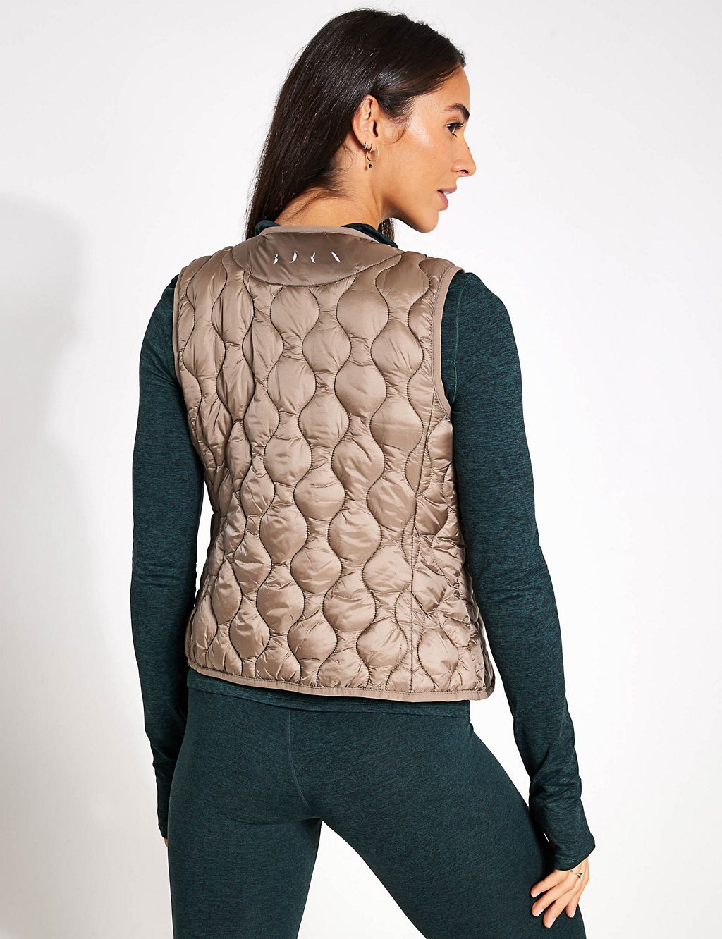 Kenal Quilted Collarless Gilet 2 of 5