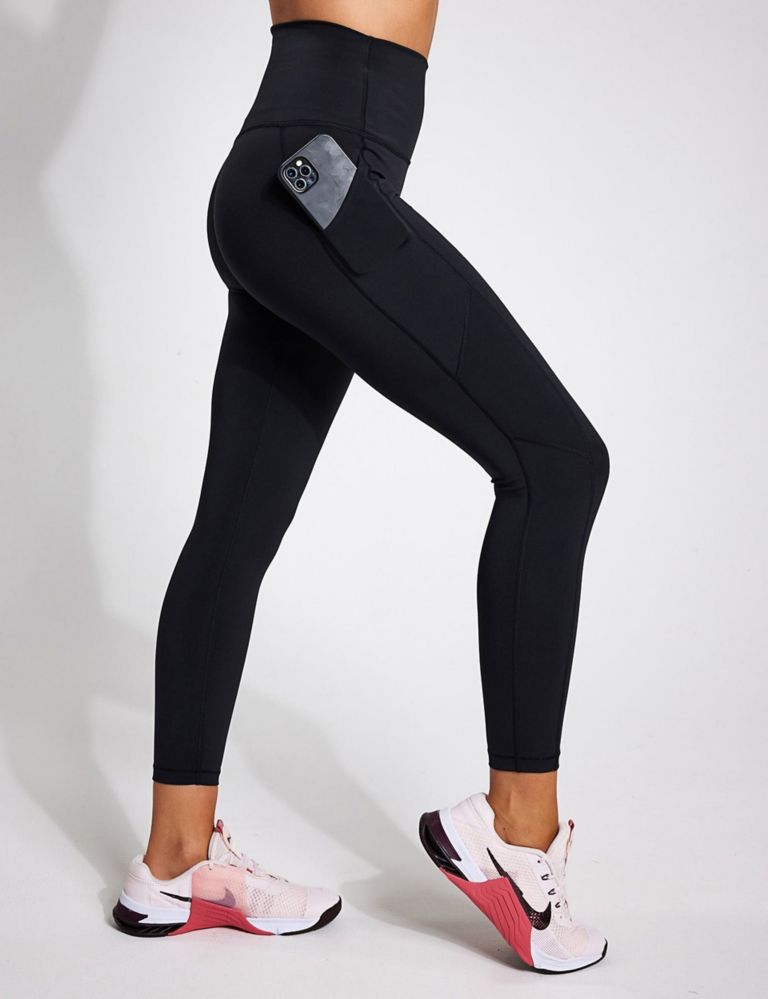 Figur Activ Body Shaping High Waist 7/8 Length Sport Legging with Curved  Style Lines at  Women's Clothing store