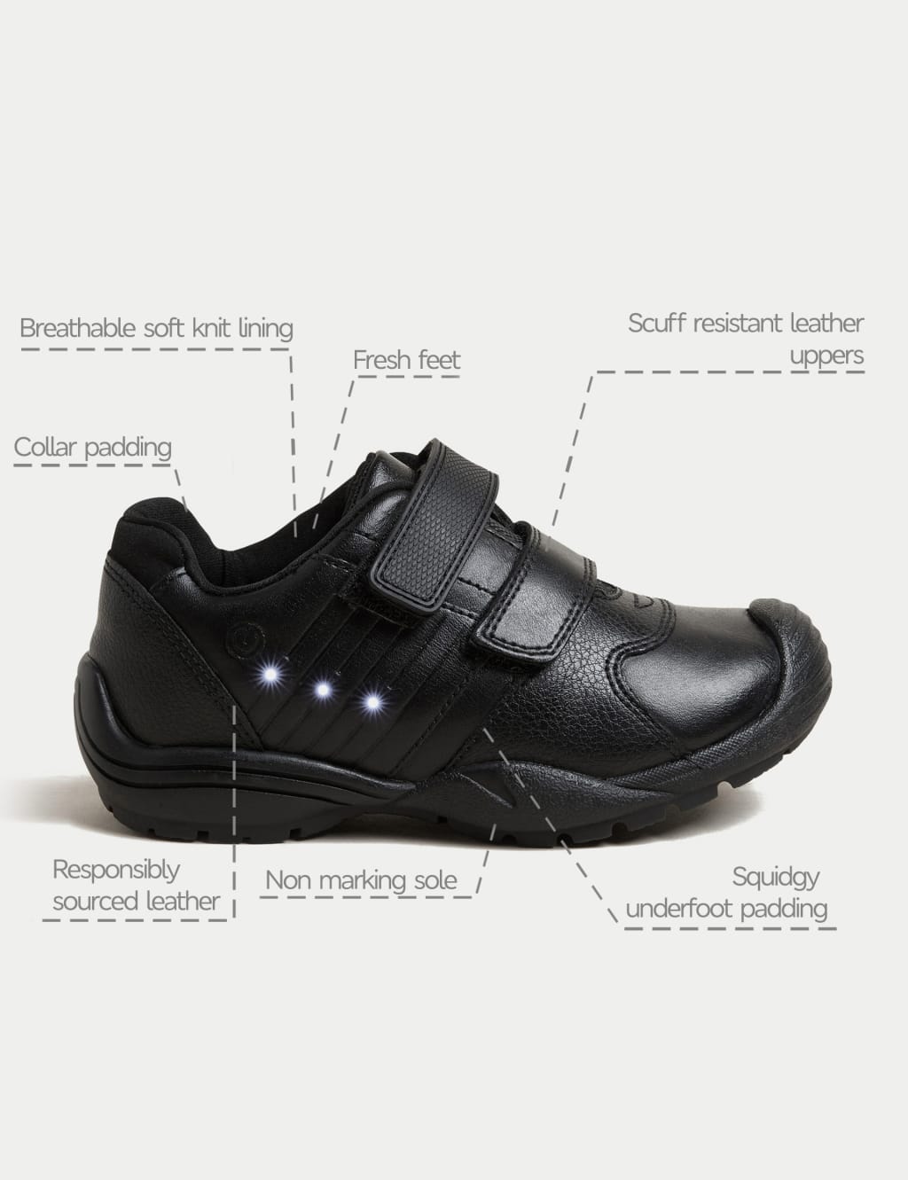 Light up school 2025 shoes boys