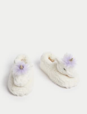Kid s Unicorn Slippers 4 Small 6 Large M S Collection M S