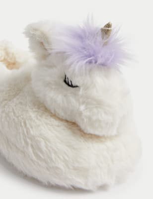 White best sale unicorn slippers