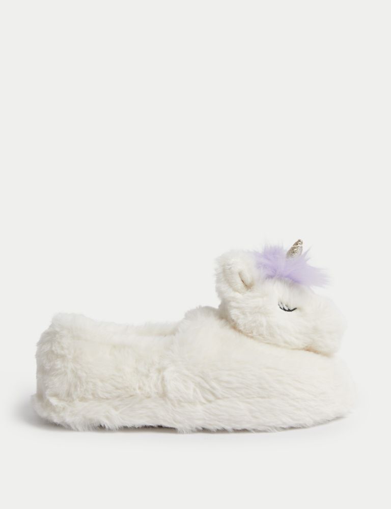 Kid's Unicorn Slippers (4 Small - 6 Large) 1 of 4