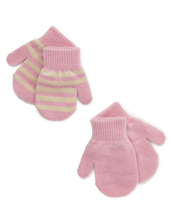 Kids' 2 Pack Assorted Mittens Image 1 of 1