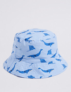 Kids' 2 Pack Pure Cotton Bucket Hat & Cap (0 Month - 6 Years) Image 2 of 5