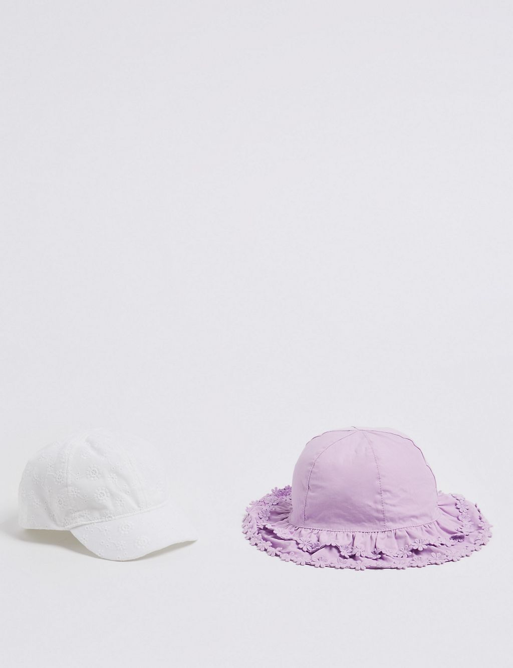 Kids’ 2 Pack Pure Cotton Bucket Hat & Cap (0 Month - 6 Years) 3 of 5