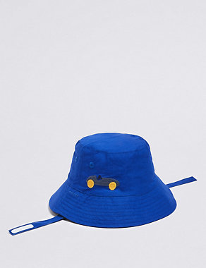 Kids’ 2 Pack Pure Cotton Bucket Hats (0-6 Years) Image 2 of 5