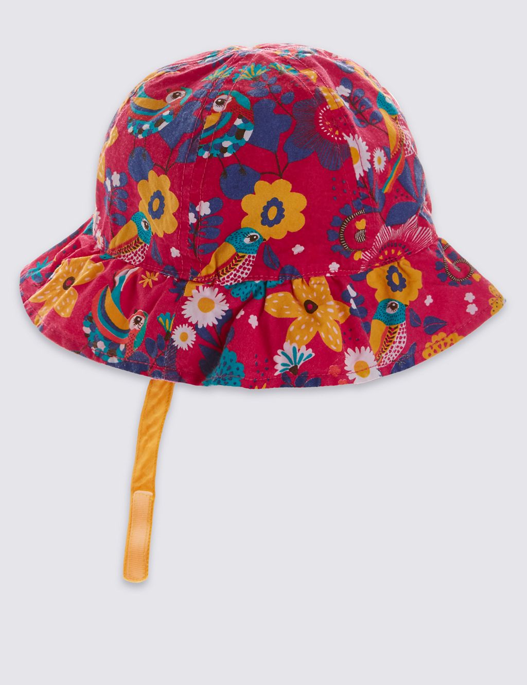 Kids' 2 Pack Pure Cotton Daisy Print Safe in the Sun Hats 1 of 5