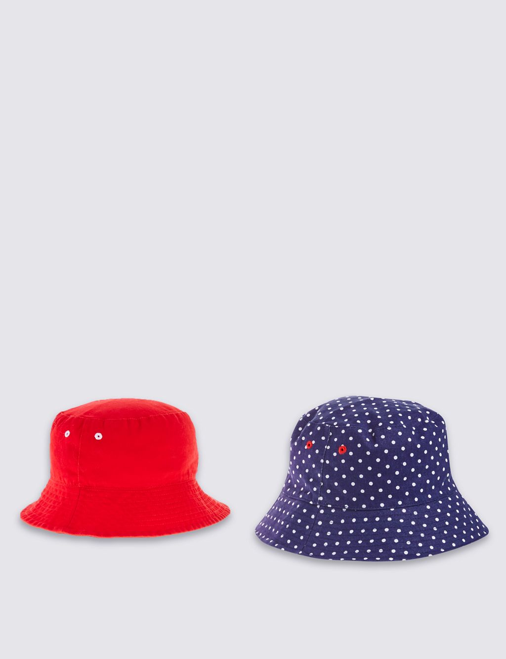 Kids' 2 Pack Pure Cotton Hats 1 of 1