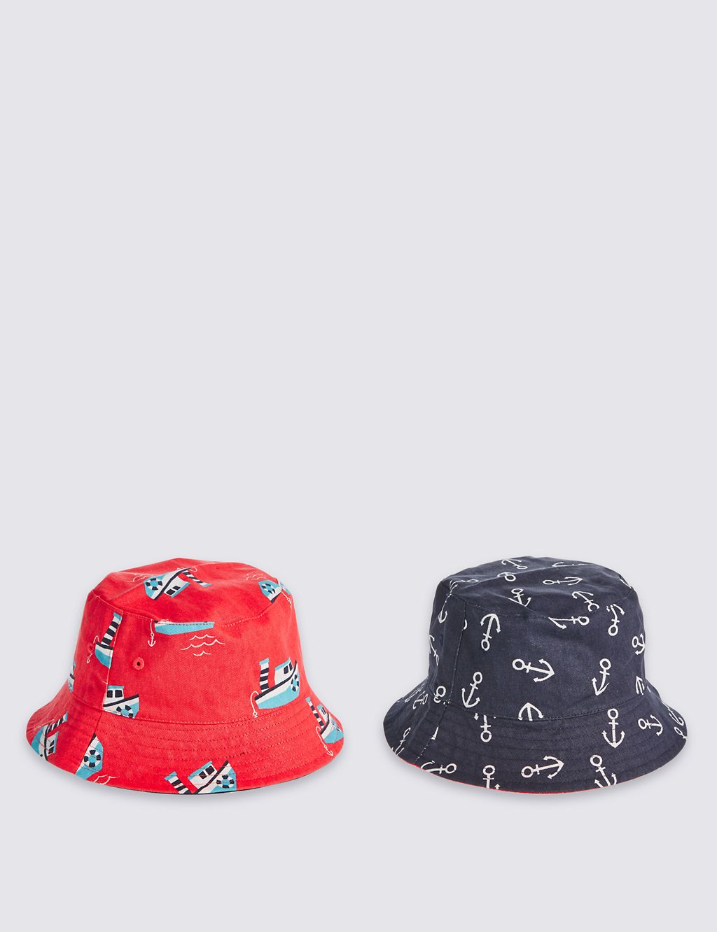 Kids’ 2 Pack Pure Cotton Hats 1 of 1