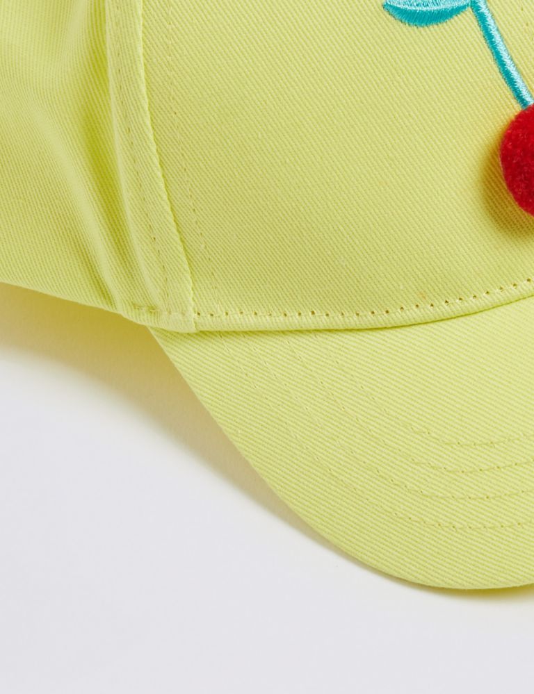 Kids’ 2 Pack Pure Cotton Lemon & Cherry Baseball Caps (6 Months - 6 Years) 4 of 5