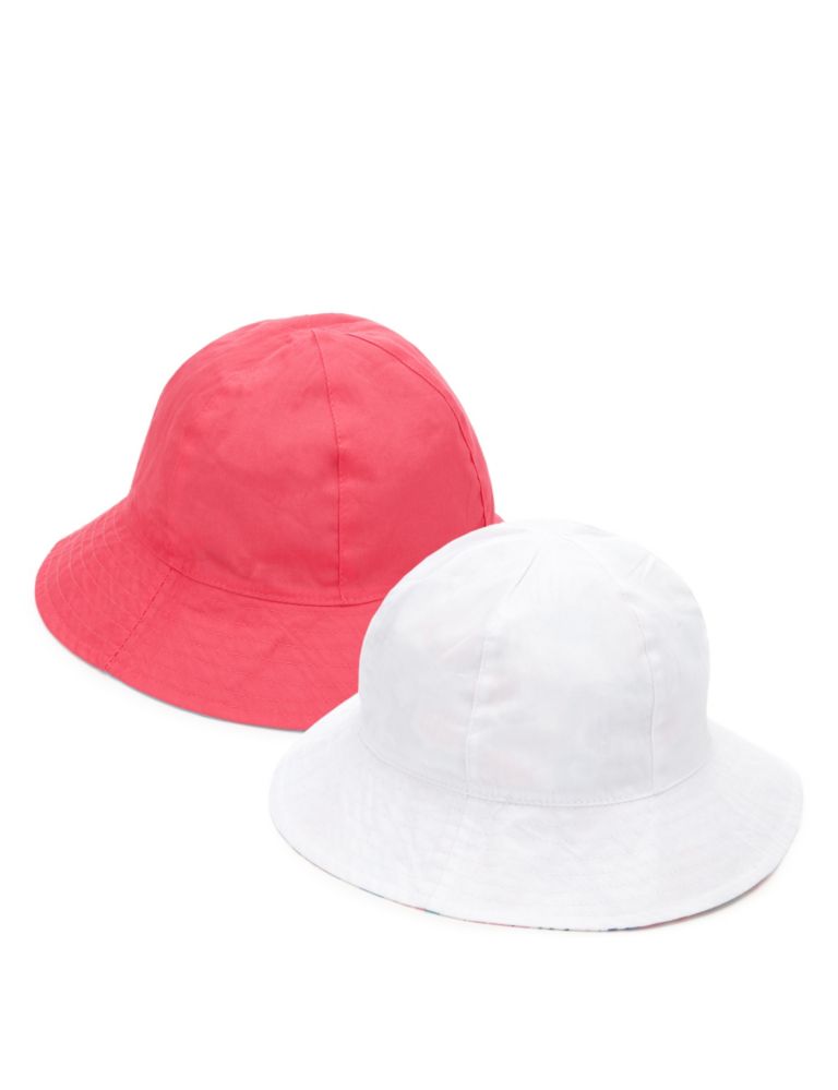 Kids' 2 Pack Pure Cotton Pull On Assorted Hats 2 of 2