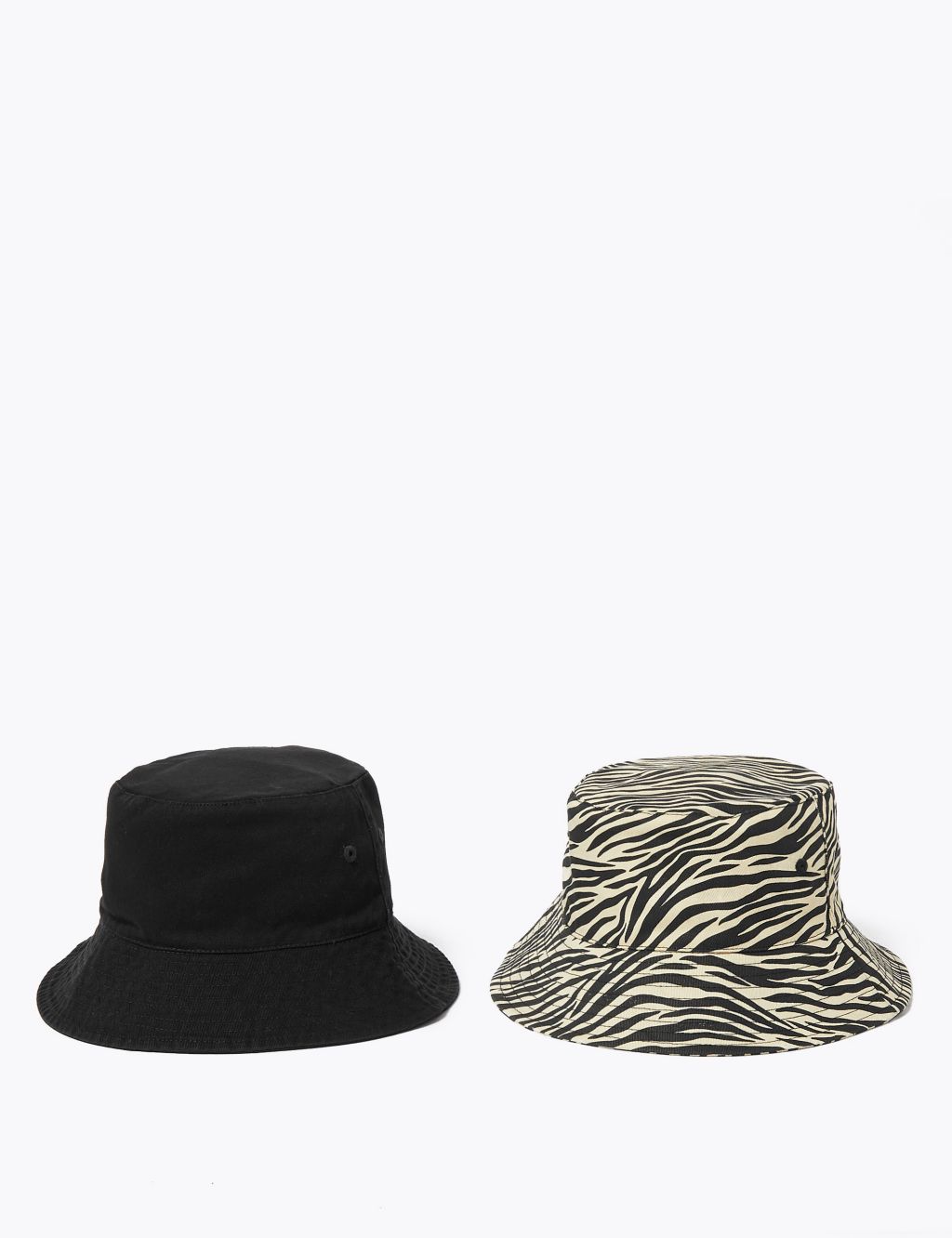 Kids' 2 Pack Pure Cotton Zebra Sun Hats (6-14 Yrs) 3 of 5