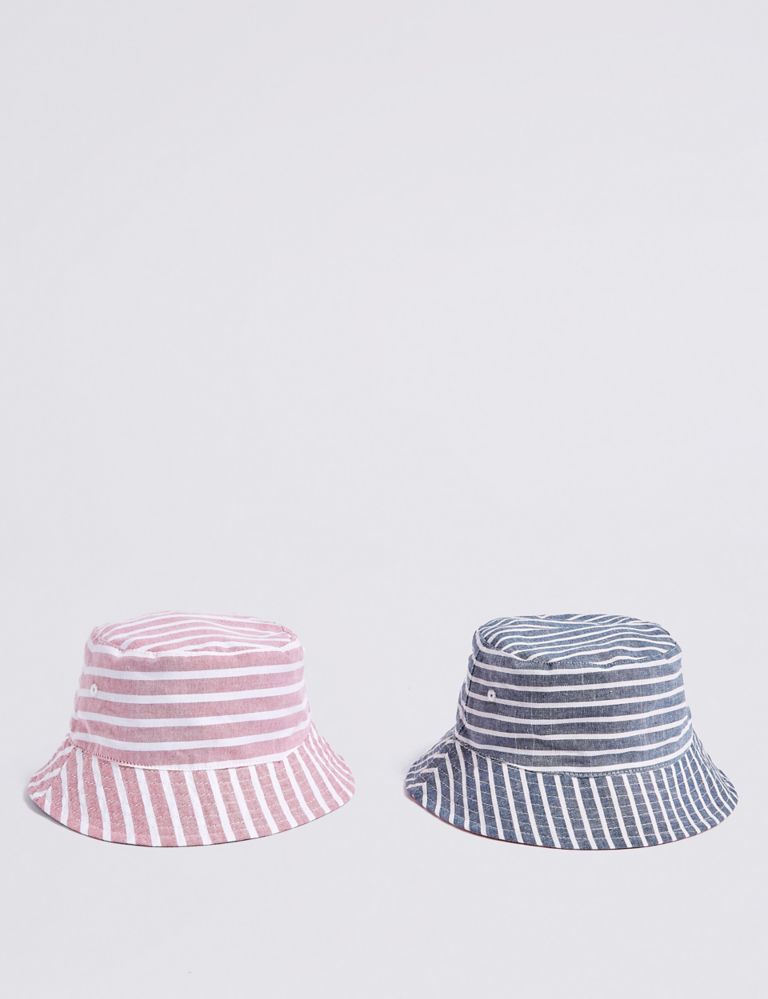 Kids’ 2 Pack Reversible Hats (3 Months - 6 Years) 1 of 6