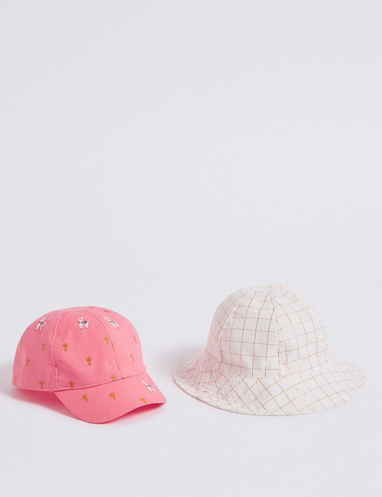 Kids’ 2 Pack Summer Hats (3 Months - 6 Years) 1 of 1