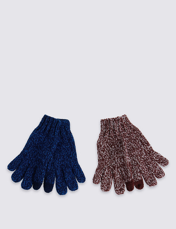 Kids' 2 Pack Touchscreen Gloves Image 1 of 1