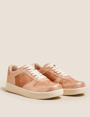 kids leopard print trainers