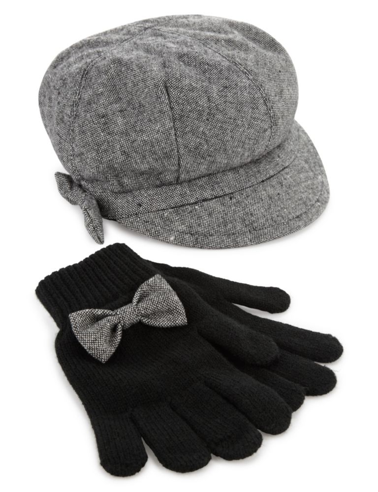 Kids' Baker Boy Hat & Gloves Set 1 of 1