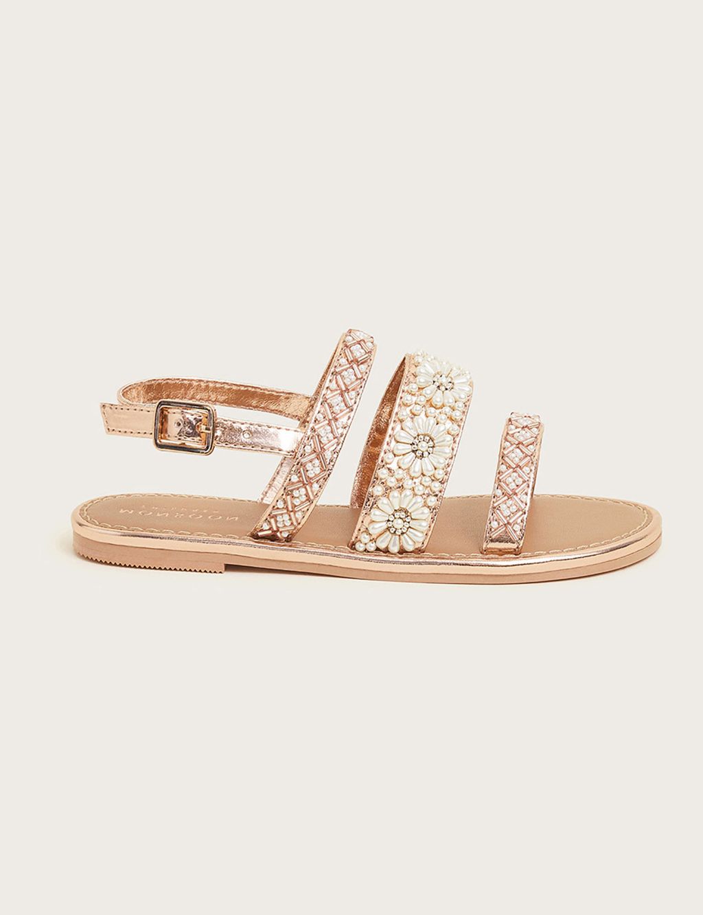 Kids' Beaded Floral Sandals (7 Small - 4 Large) 3 of 3