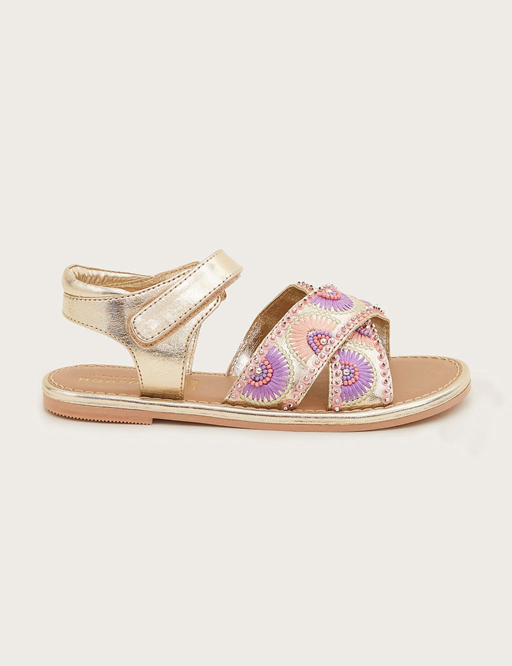 Kids' Beaded Riptape Sandals (7 Small - 4 Large) 3 of 3