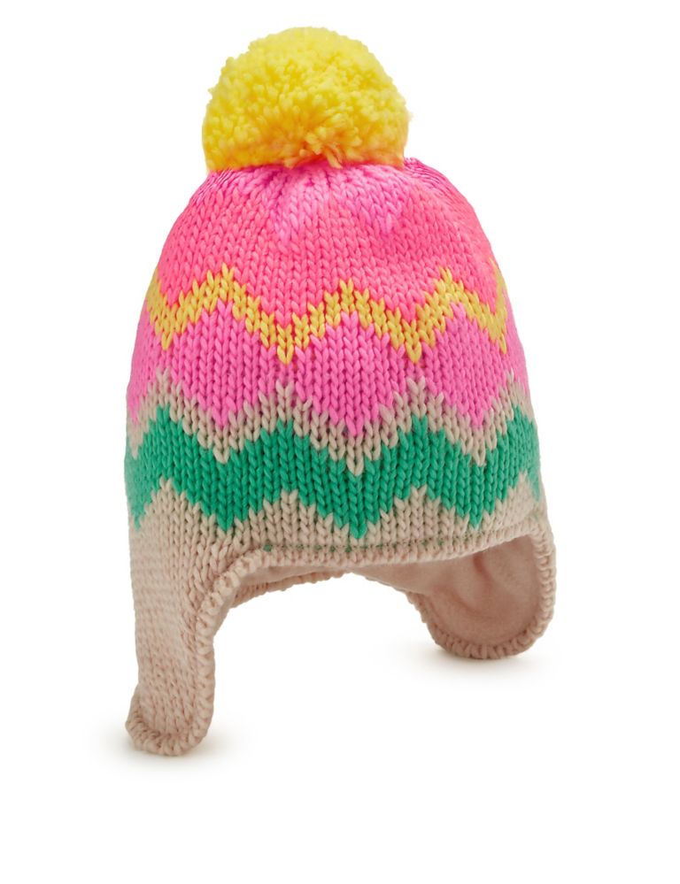 Kids' Bobble Chunky Trapper Hat 1 of 1