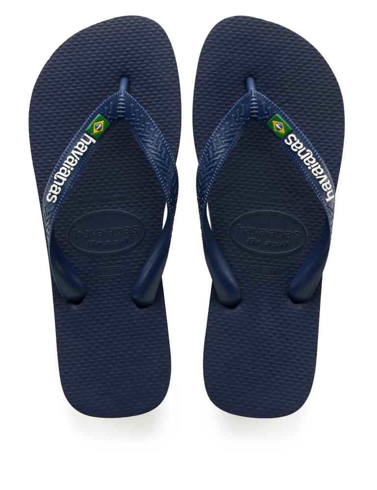 Buy Havaianas Women s Brazil Flip Flops Marine Blue 12 F(M) UK Youth / 13 M  US Little Kid at