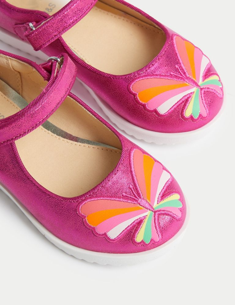 Kids' Butterfly Mary Jane Shoes (4 Small - 2 Large) 3 of 4
