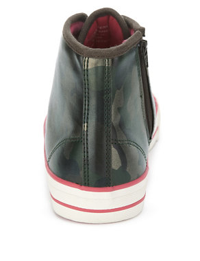 Kids' Camouflage High Top Casual Trainers Image 2 of 5