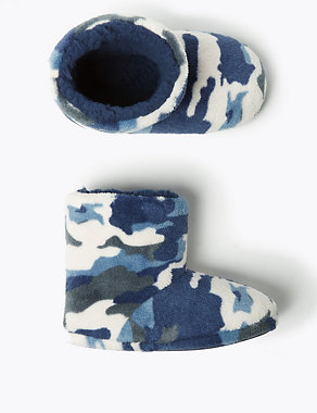 Kids’ Camouflage Print Slipper Boots (5 Small - 7 Large) Image 2 of 5