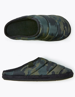 Kids’ Camouflage Print Slippers (13 Small - 7 Large) Image 2 of 5