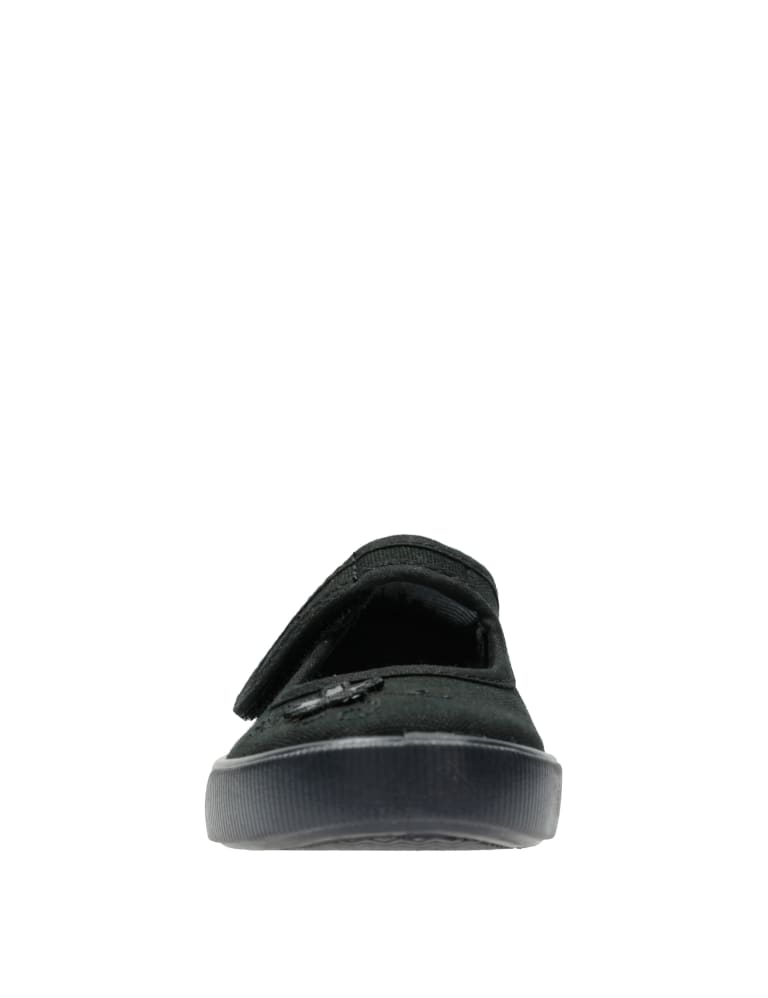 Kids Canvas Floral Riptape Plimsolls 7 Small 4 Large CLARKS