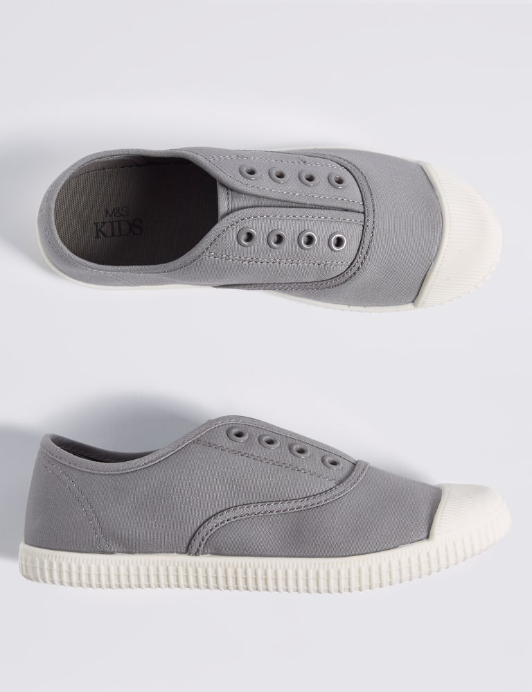 Kids' Canvas Laceless Trainers (13 Small - 7 Large) | Mu0026S