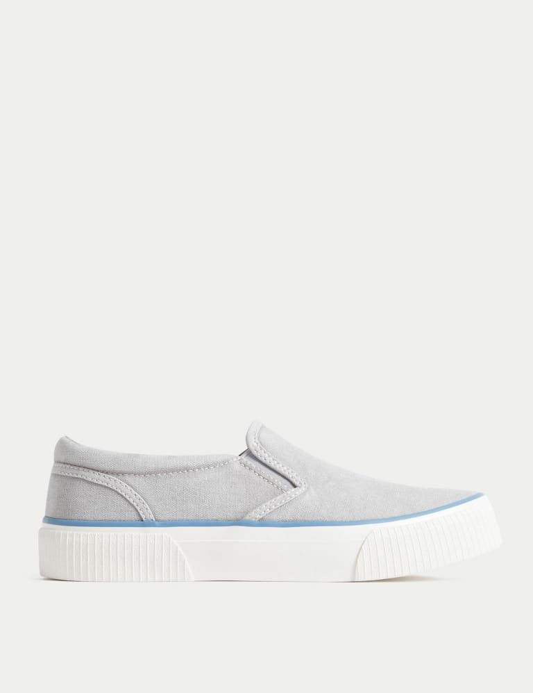 Childrens canvas 2025 slip on shoes