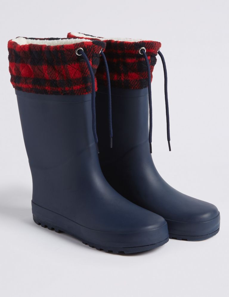 Kids' Checked Wellies (13 Small - 6 Large) 1 of 5