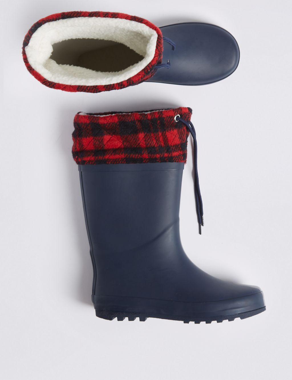 Kids' Checked Wellies (13 Small - 6 Large) 1 of 5