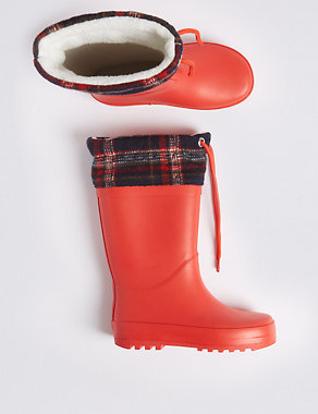 Kids' Checked Wellies (5 Small - 12 Small) Image 2 of 5