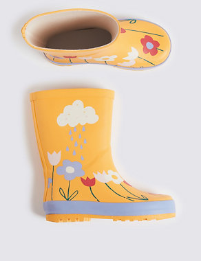 Kids’ Cloud Flower Wellies (5 Small - 12 Small) Image 2 of 6