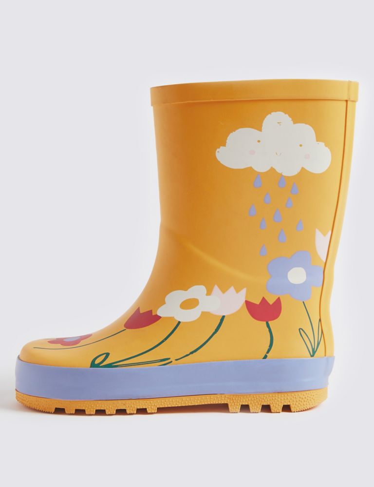 Kids’ Cloud Flower Wellies (5 Small - 12 Small) 3 of 5