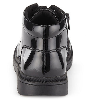 Kids' Coated Leather Patent Ankle Boots Image 2 of 4