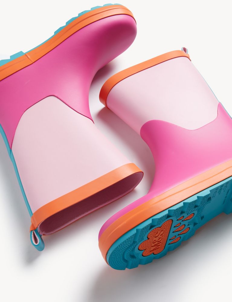 Kids' Colour Block Wellies (4 Small - 6 Large) 3 of 4