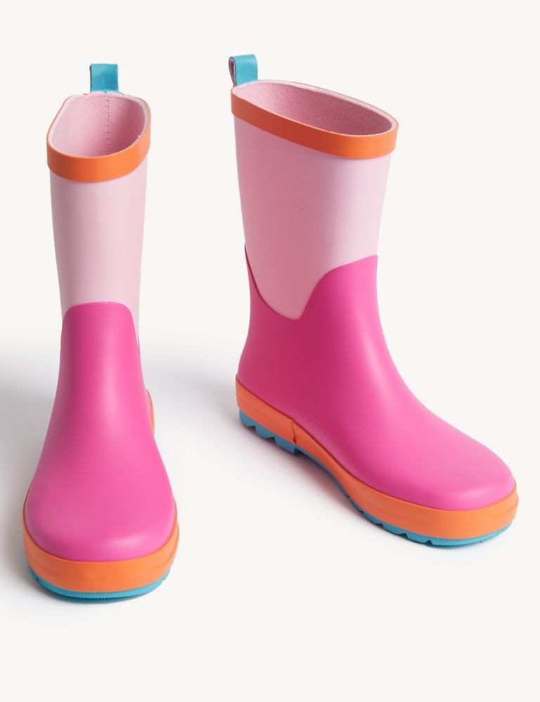 Kids' Colour Block Wellies (4 Small - 6 Large) 2 of 4