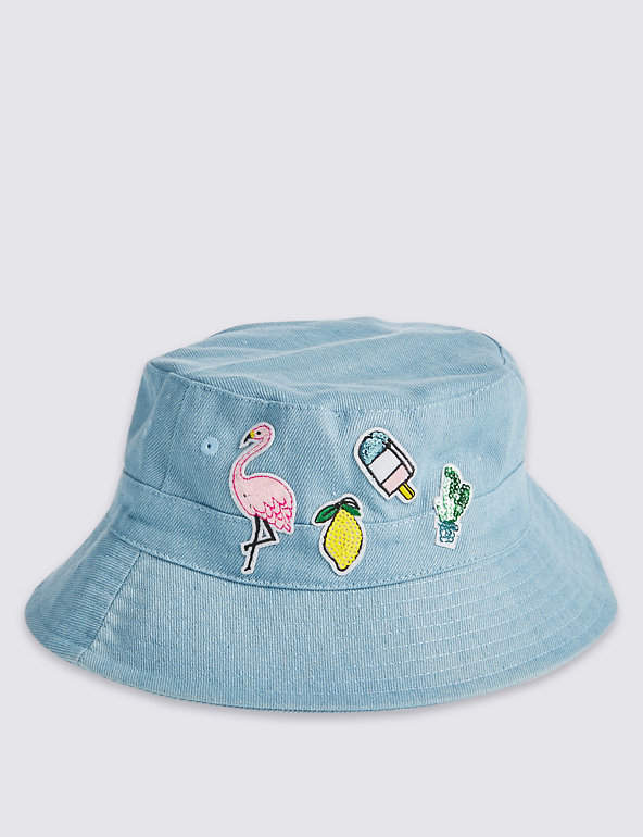 Kids’ Cotton Rich Badge Summer Hat Image 1 of 1